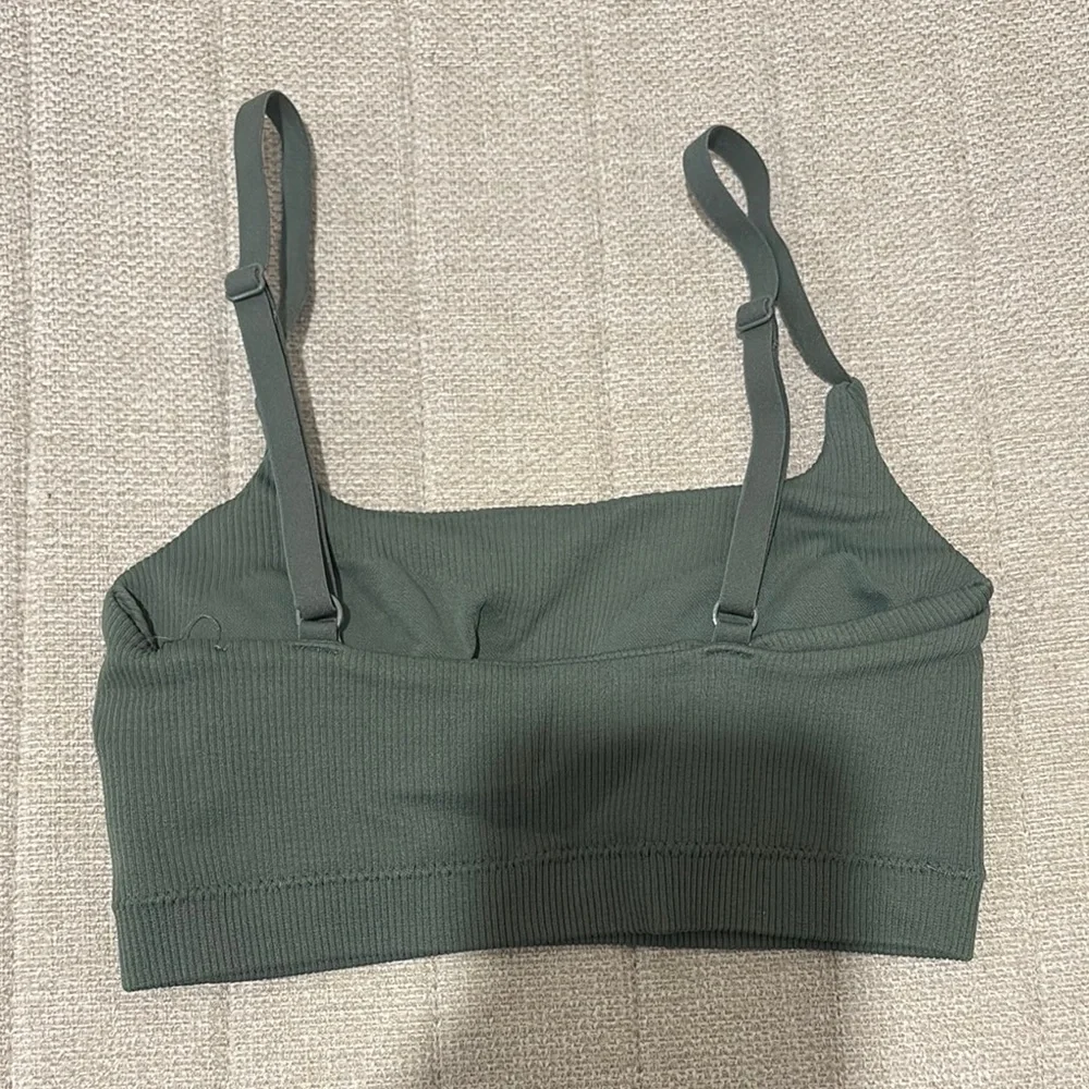 Aerie Women's Ribbed Green Bralette - Picture 5 of 5